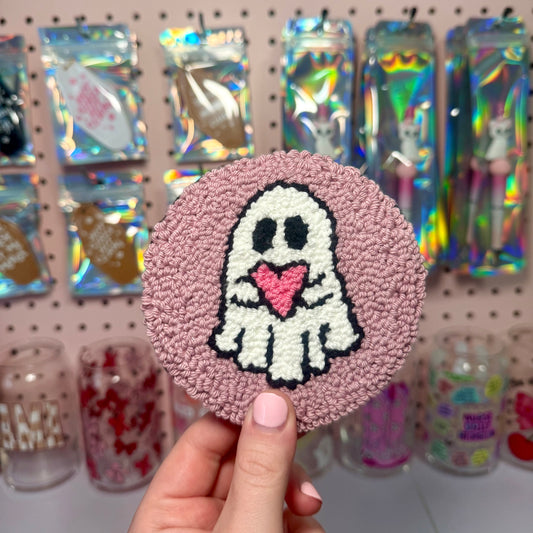 Cute Ghost Mug Rug Coaster