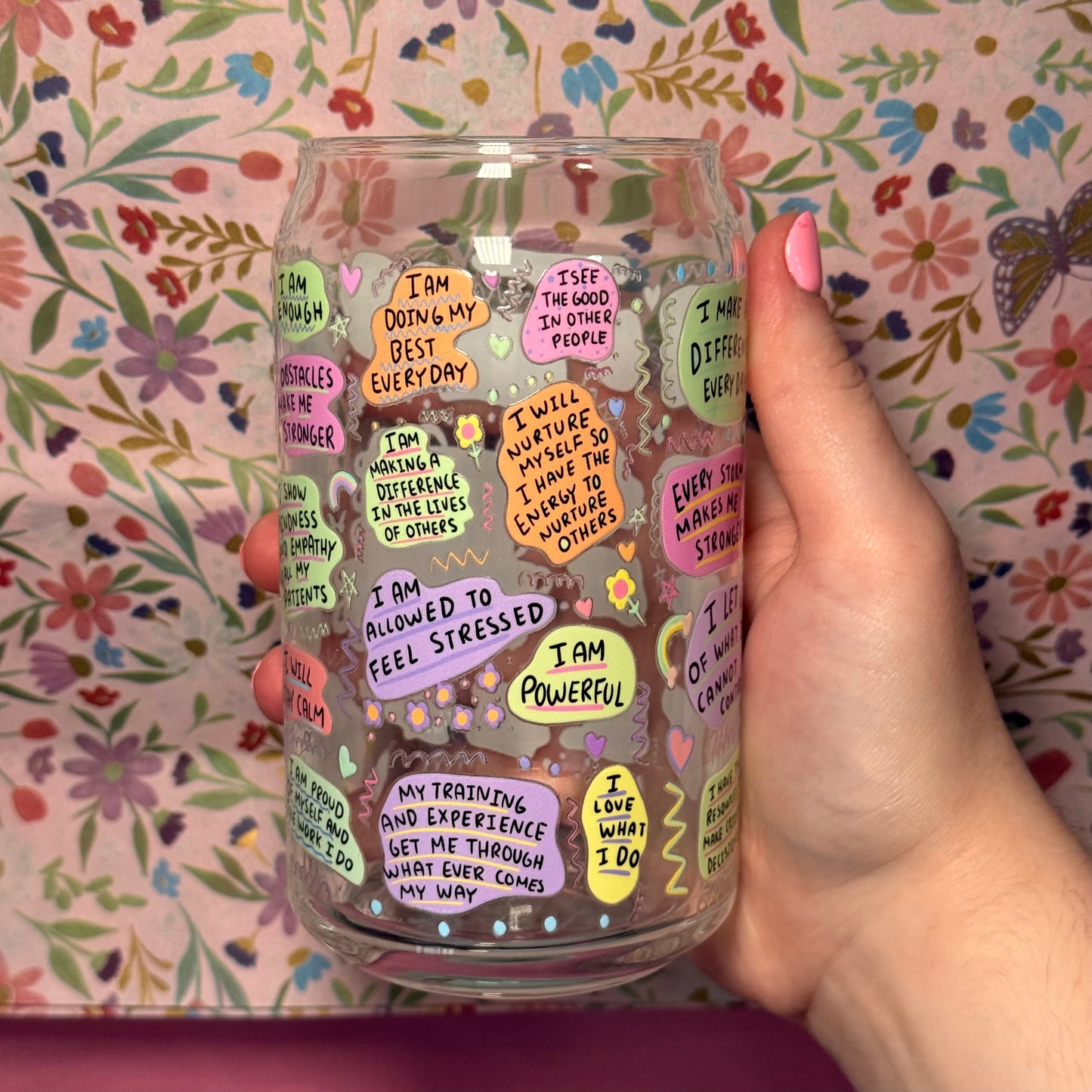 Nurse Daily Affirmations Glass Cup