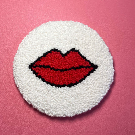 Lips Mug Rug Coaster