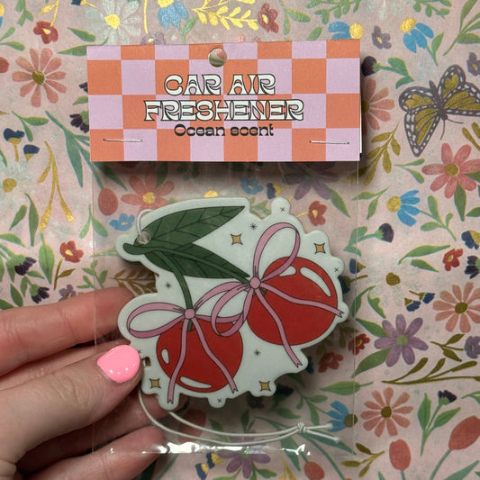 Cherry Bows Car Freshener
