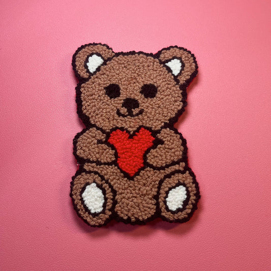 Teddy Bear Love Mug Rug Coaster