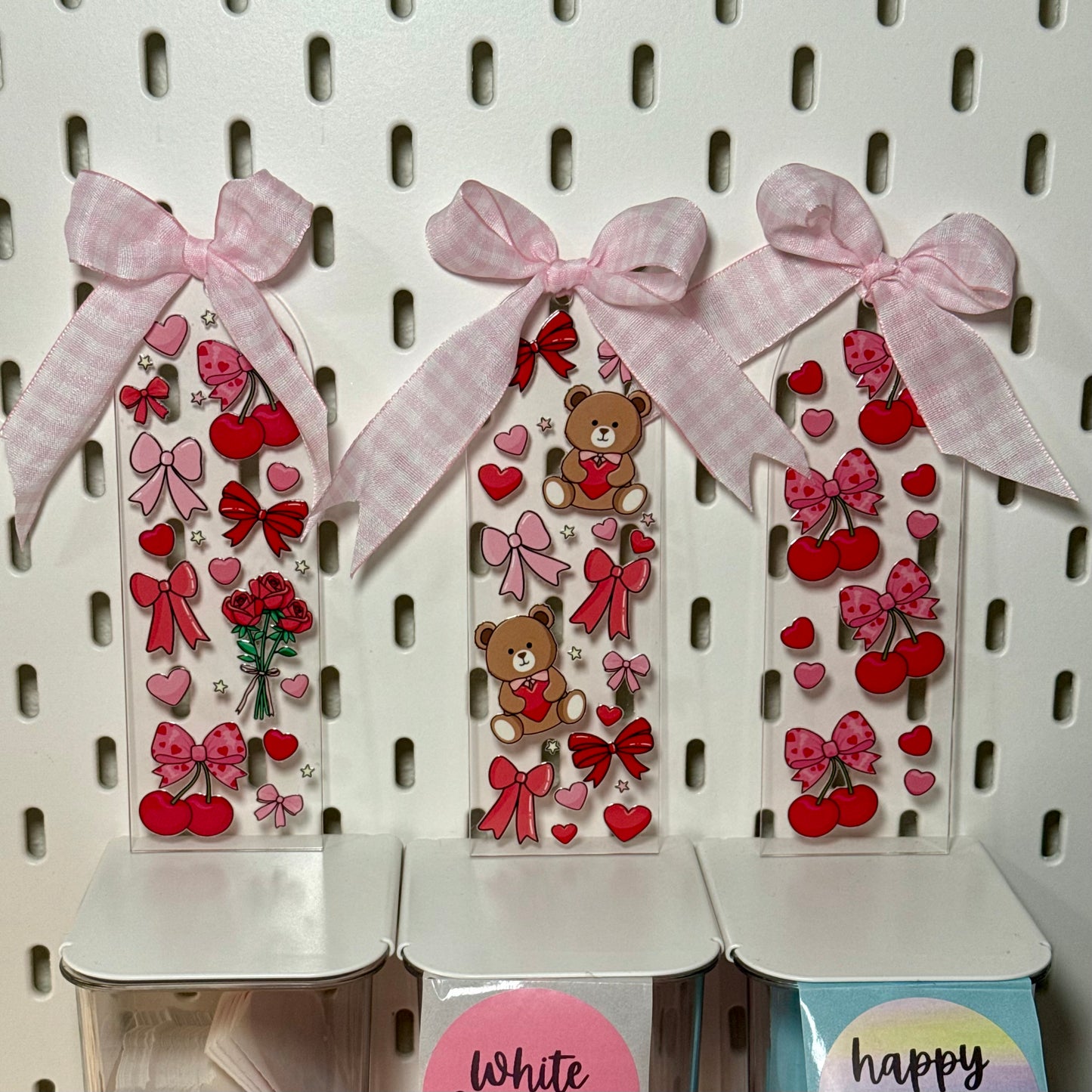 Cute Pink Bow Bookmarks