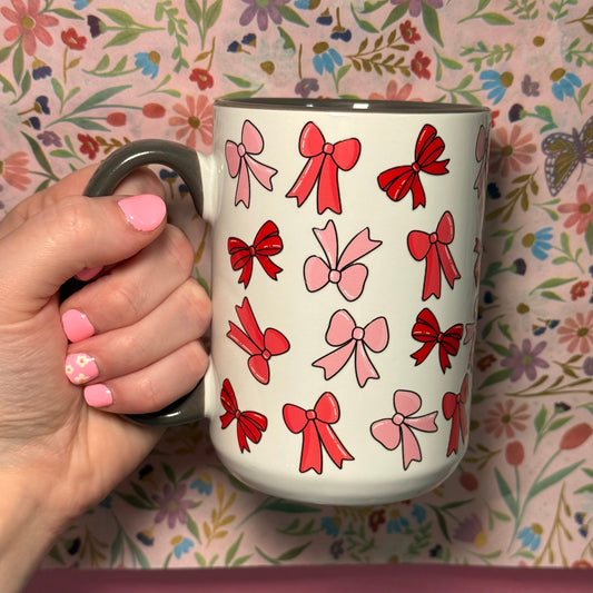 Red and Pink Bows Mug